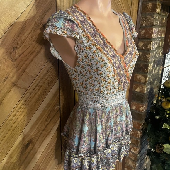 Alice + Olivia XS Mariska Mixed Print Multicolored Skort Romper - Picture 7 of 12